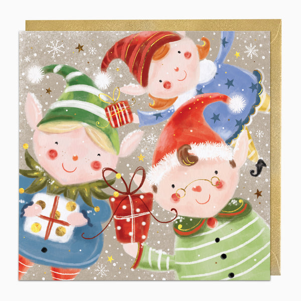 ZA157 - Santa's Little Helpers Christmas Card