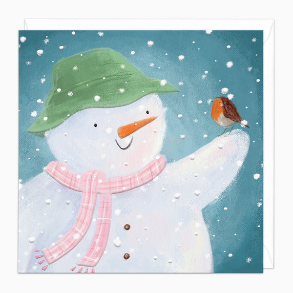ZA161 - Mr Snowman & Robin Christmas Card