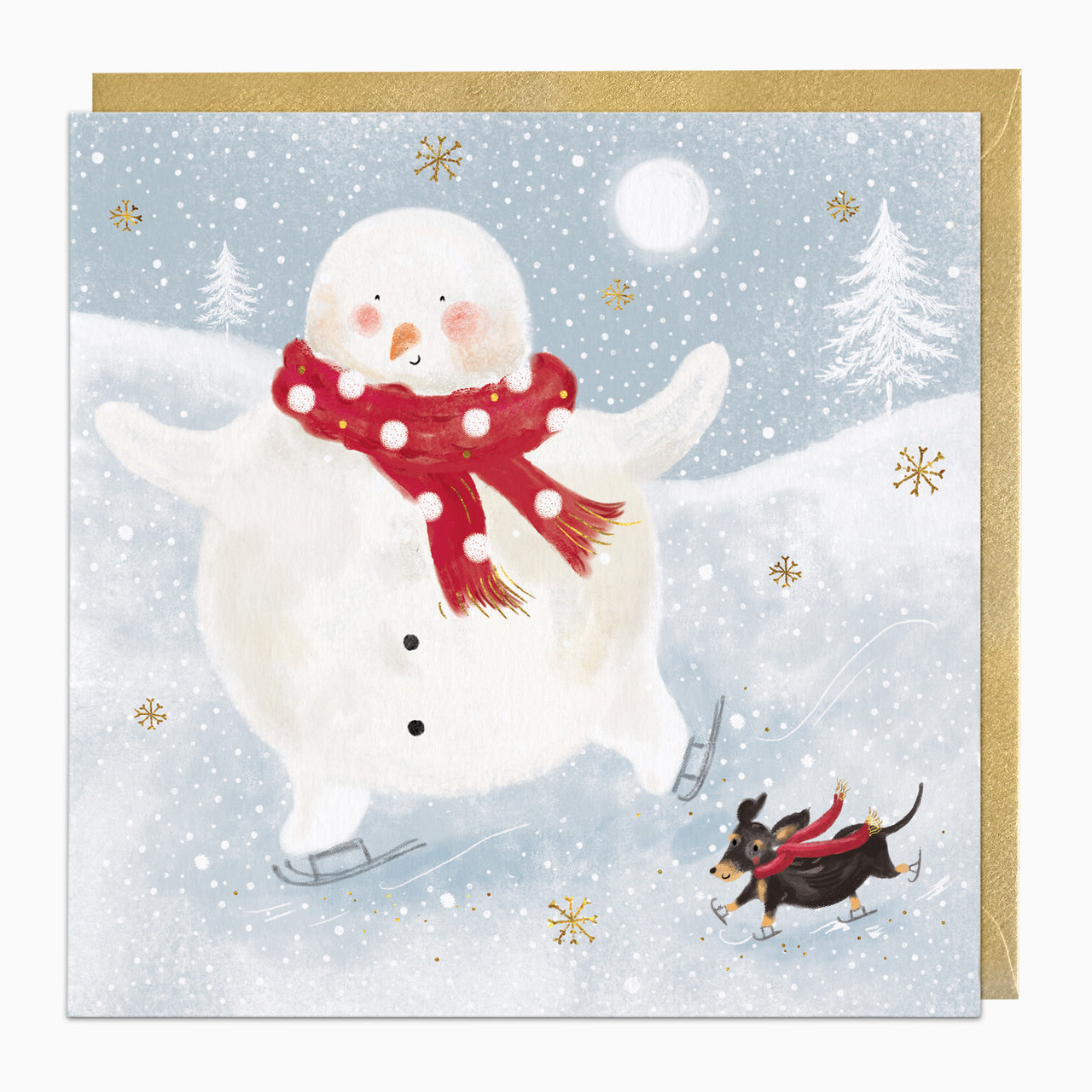 ZA164 - Snowman & Sausage Christmas Card