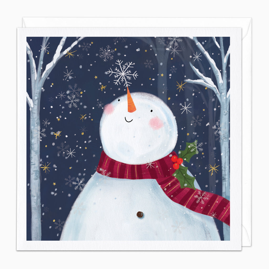 ZA167 - Gazing Snowman Christmas Card