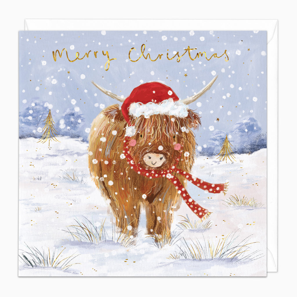 ZA169 - Hazel The Highland Cow Christmas Card