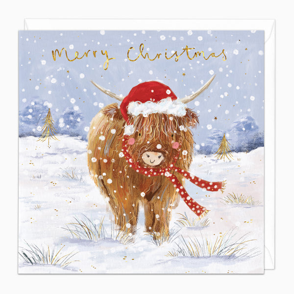 ZA169 - Hazel The Highland Cow Christmas Card