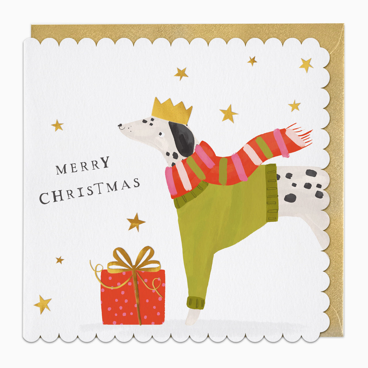 ZA171 - Festive Dalmatian Christmas Card