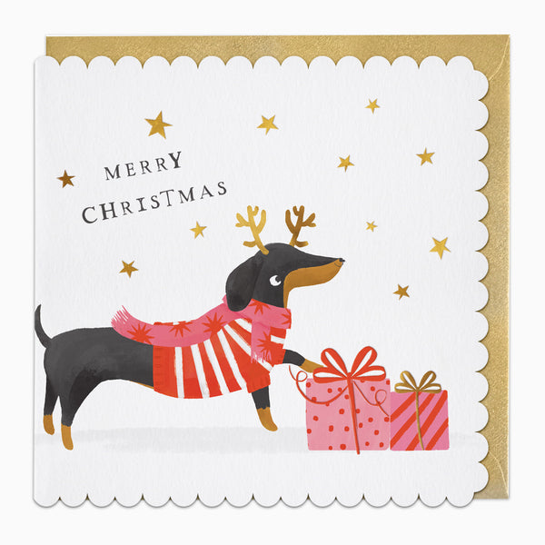 ZA173 - Festive Sausage Christmas Card