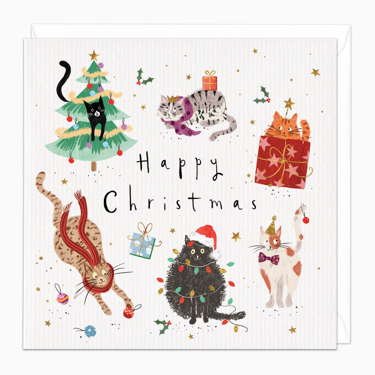 Mischievous Kitties Christmas Card - Whistlefish