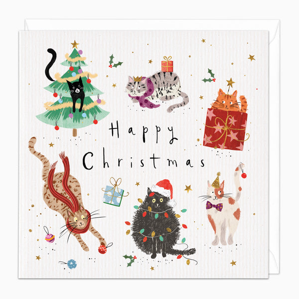 ZA176 - Mischievous Kitties Christmas Card