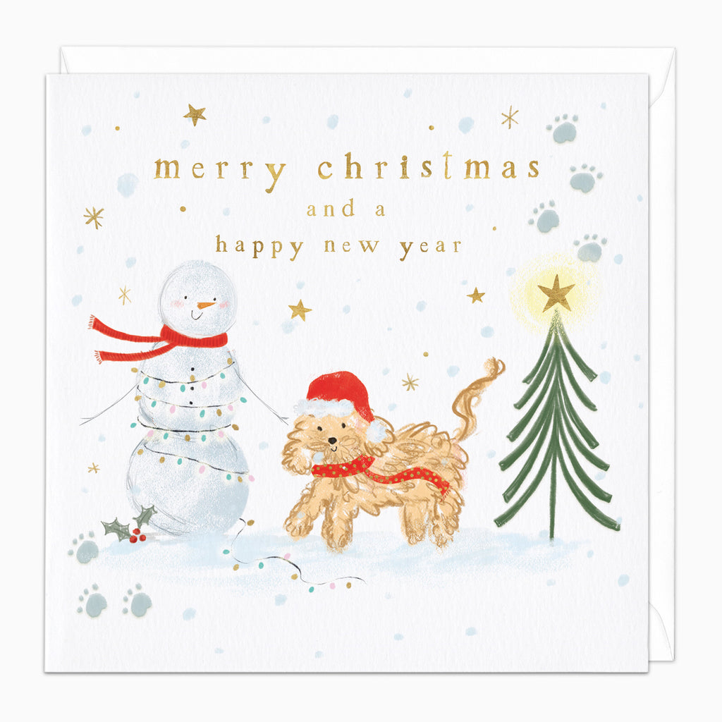 ZA181 - Scruffy & The Snowman Christmas Card