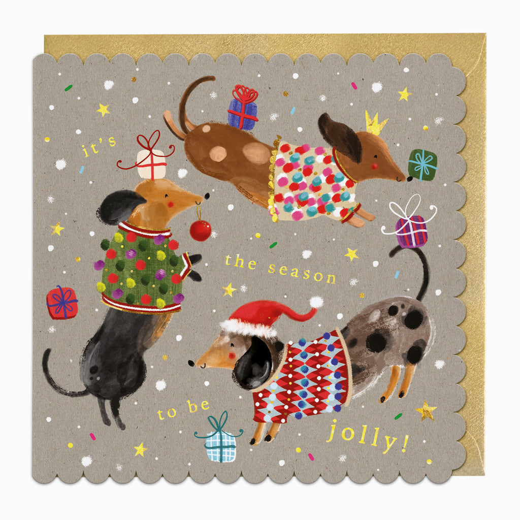 Jolly Sausages Christmas Card - Whistlefish