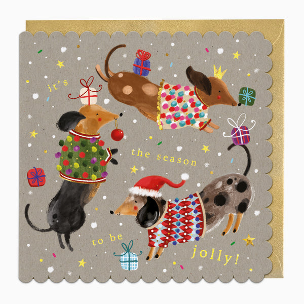 ZA184 - Jolly Sausages Christmas Card