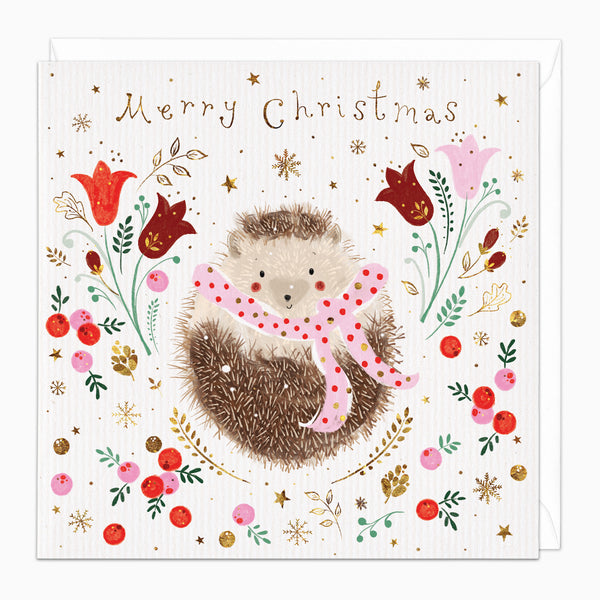 ZA191 - Cosy Hedgehog Christmas Card