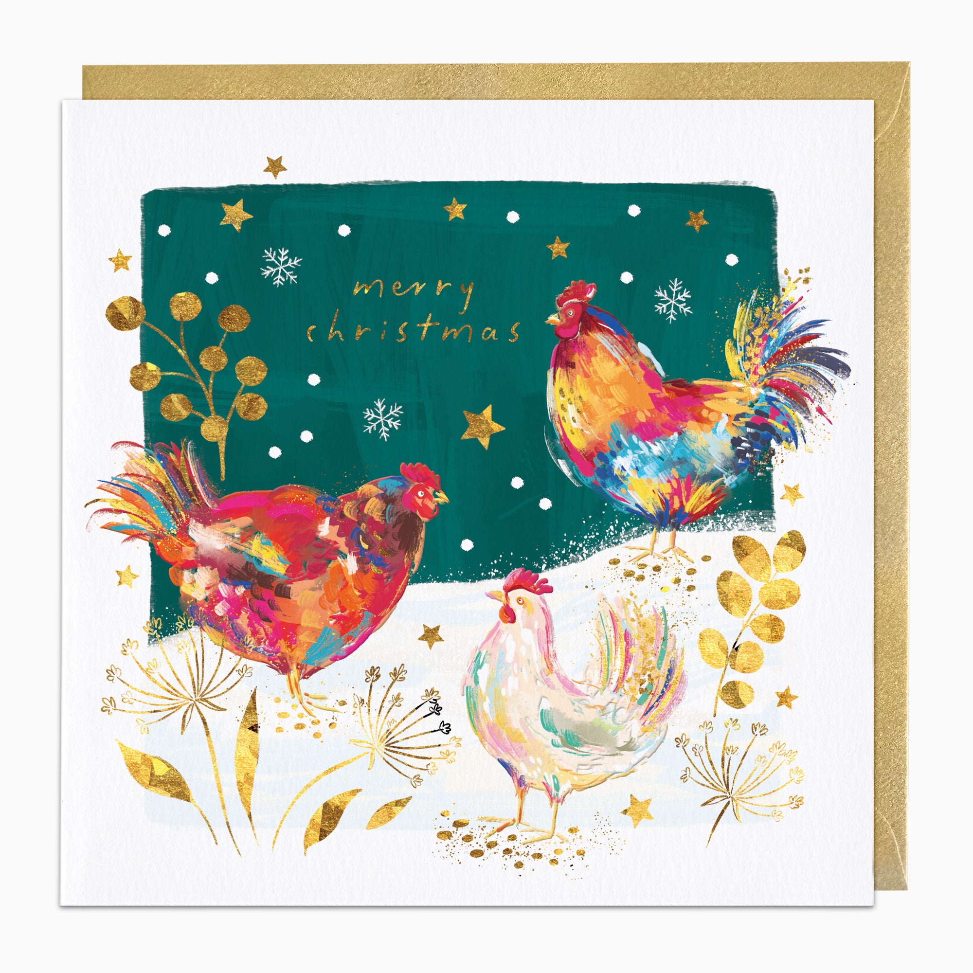 Holiday Hens Christmas Card - Whistlefish