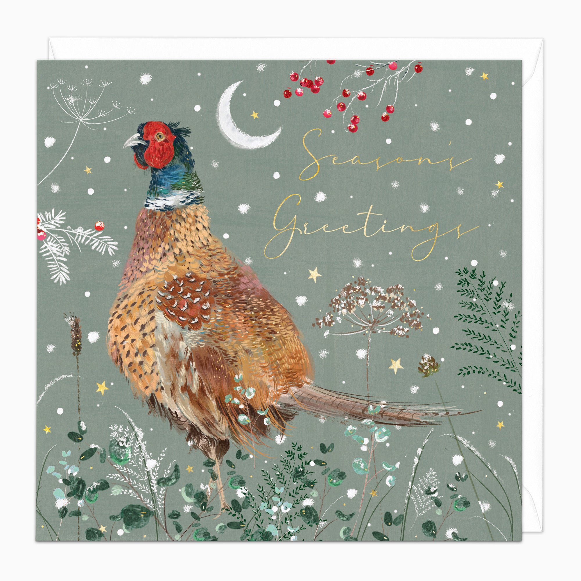 ZA205 - Pheasant & Berries Christmas Card