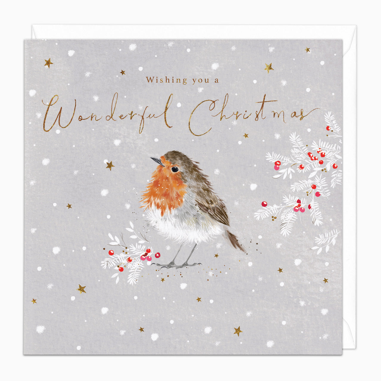 ZA208 - Robin & Berries Christmas Card