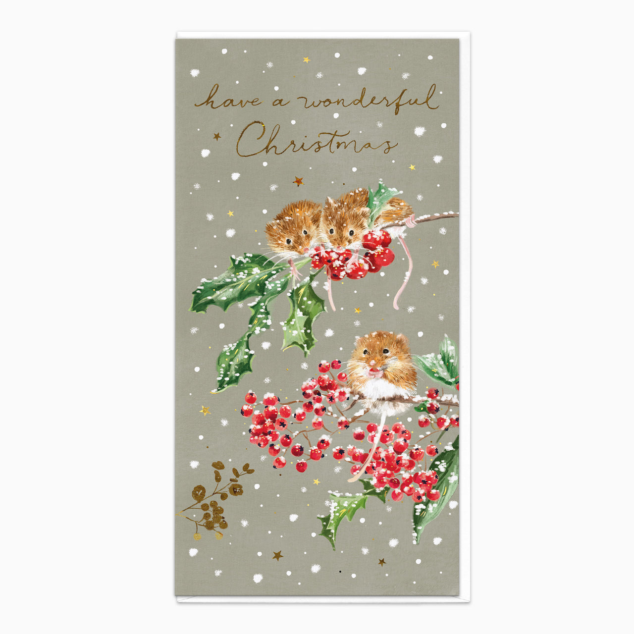 ZA210 - Wonderful Dormouse Christmas Card