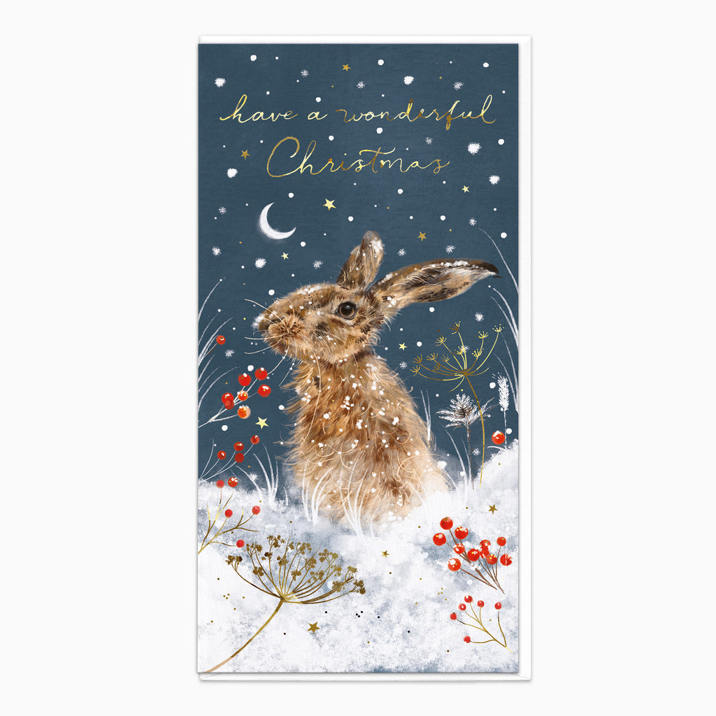 Wonderful Hare Christmas Card - Whistlefish