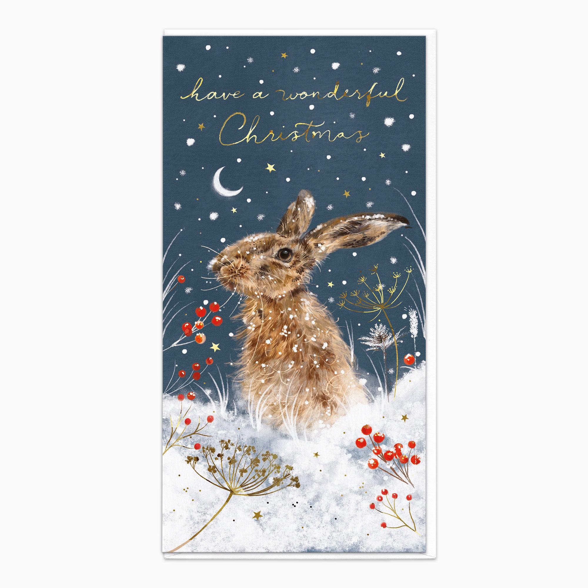 Wonderful Hare Christmas Card - Whistlefish
