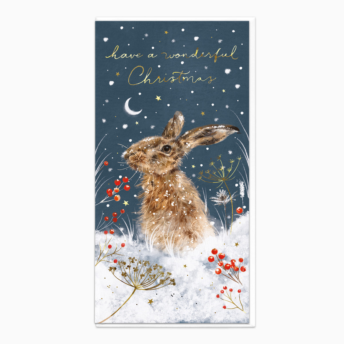 Wonderful Hare Christmas Card - Whistlefish
