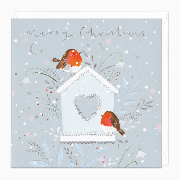 ZA225 - Bird House Christmas Card