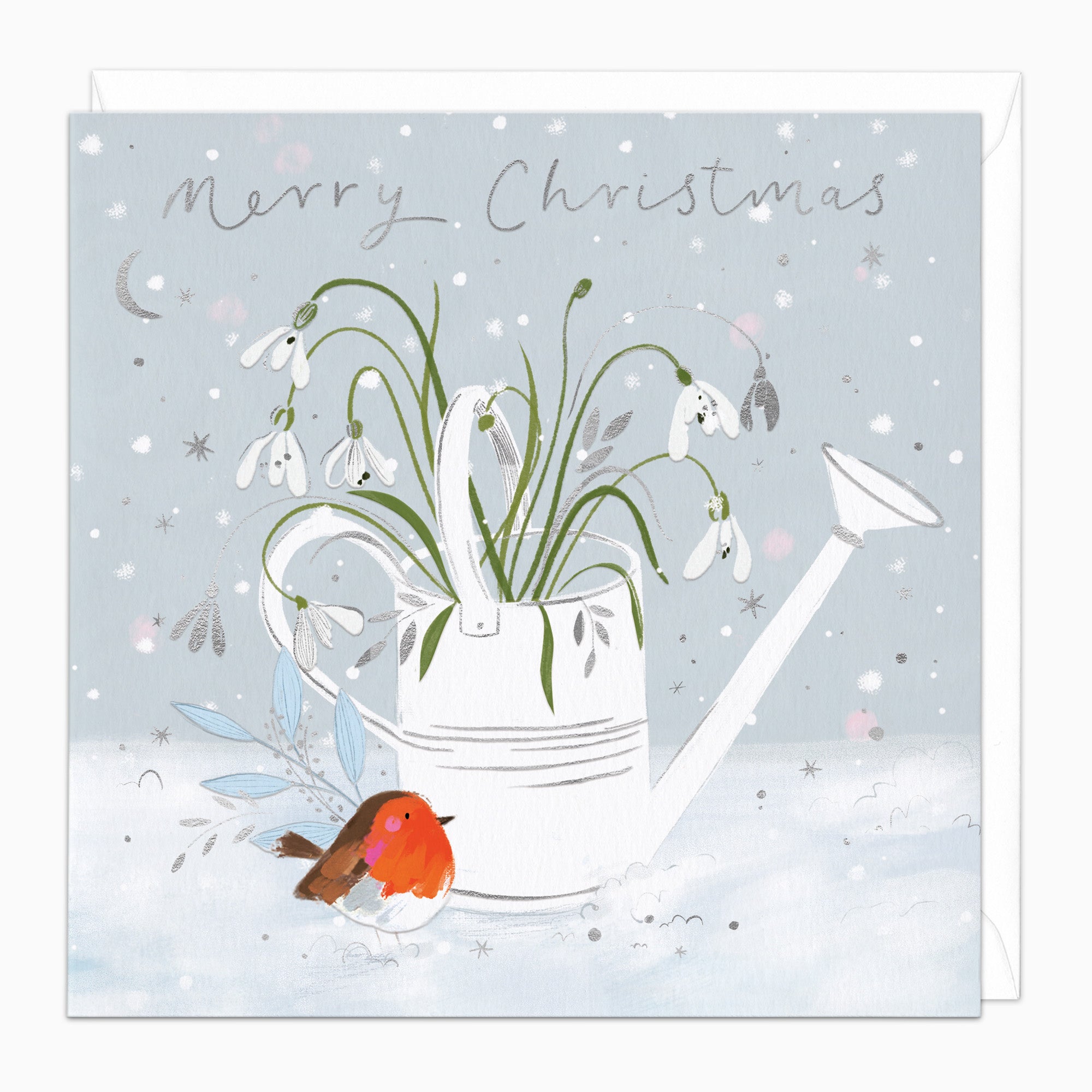 ZA227 - Snowdrops & Watering Can Christmas Card