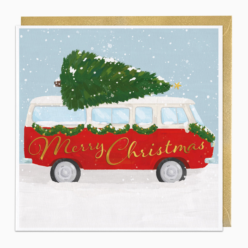 Festive Van Christmas Card - Whistlefish