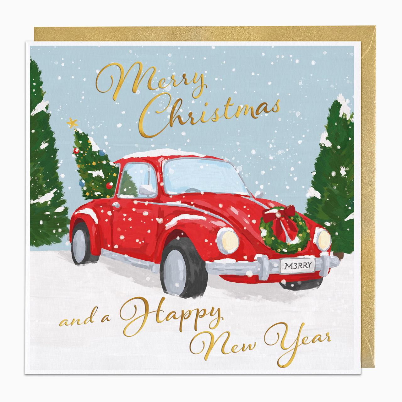 ZA229 - Festive Car Christmas Card