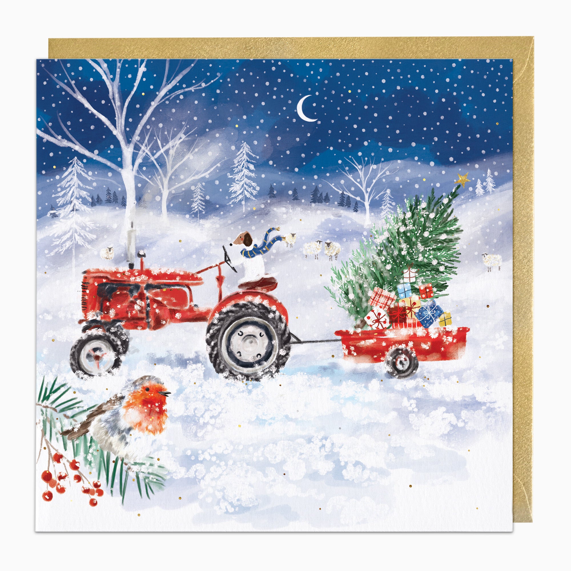 ZA233 - Tractor Travels Christmas Card