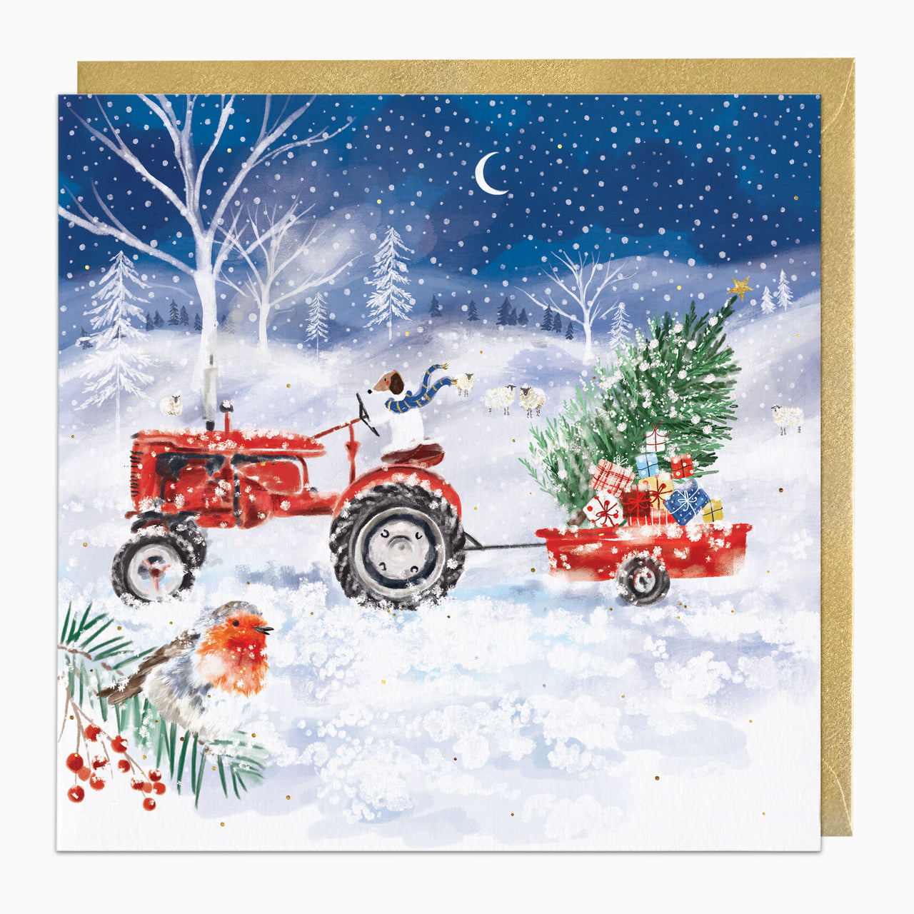 ZA233 - Tractor Travels Christmas Card