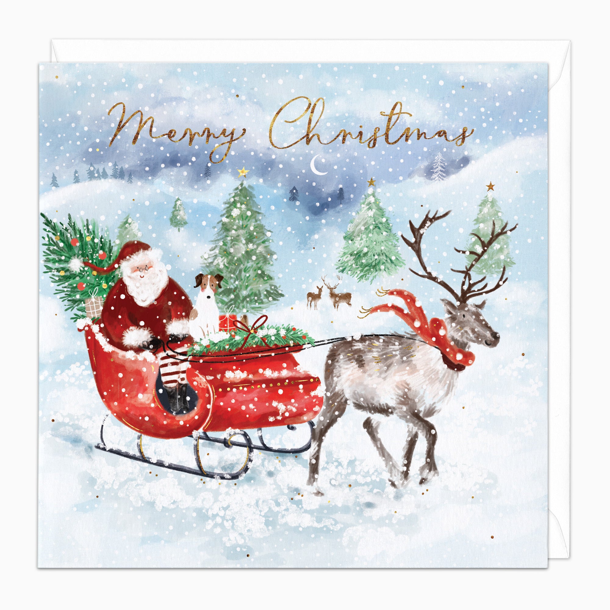 ZA236 - On His Way Christmas Card