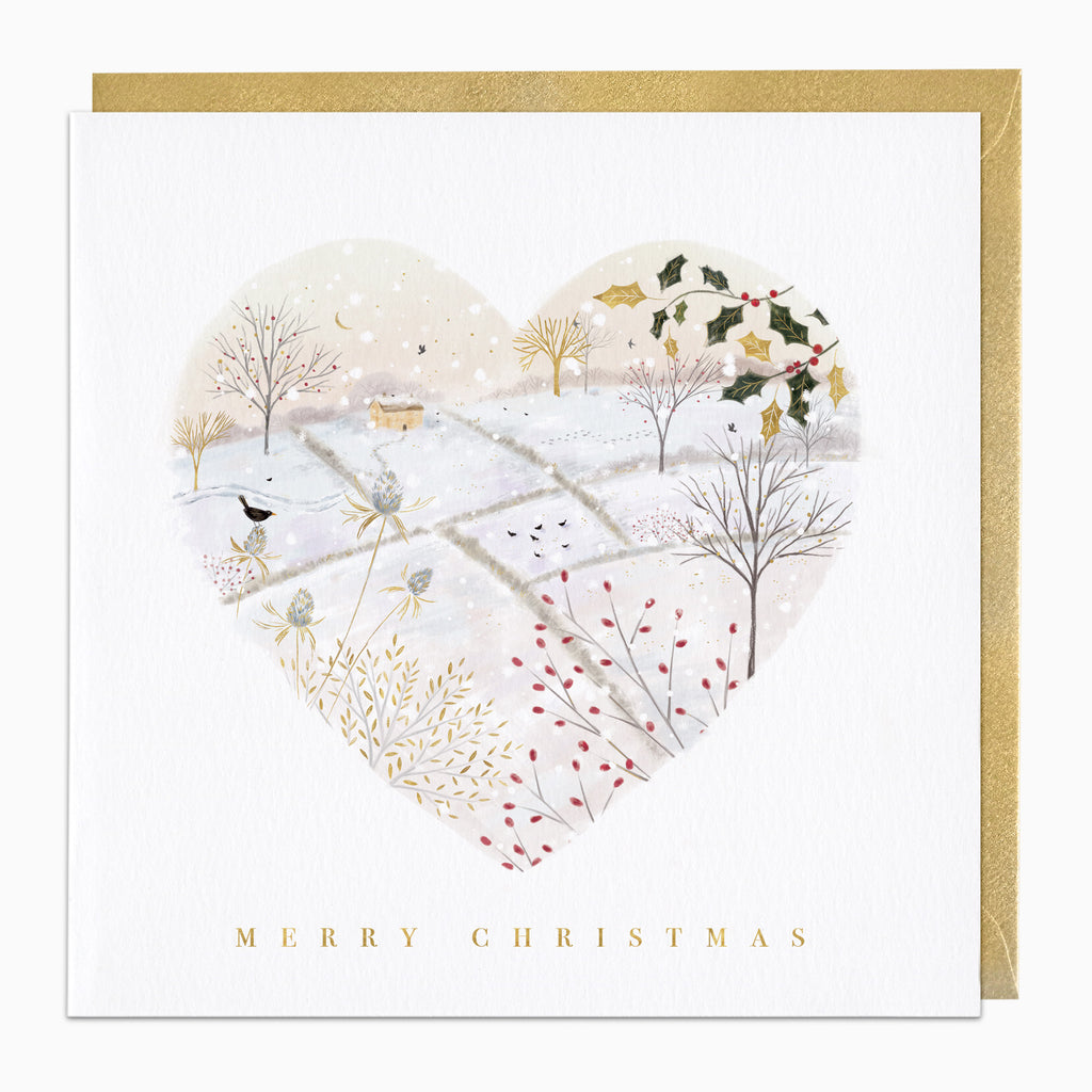 Fields of Heart Christmas Card - Whistlefish