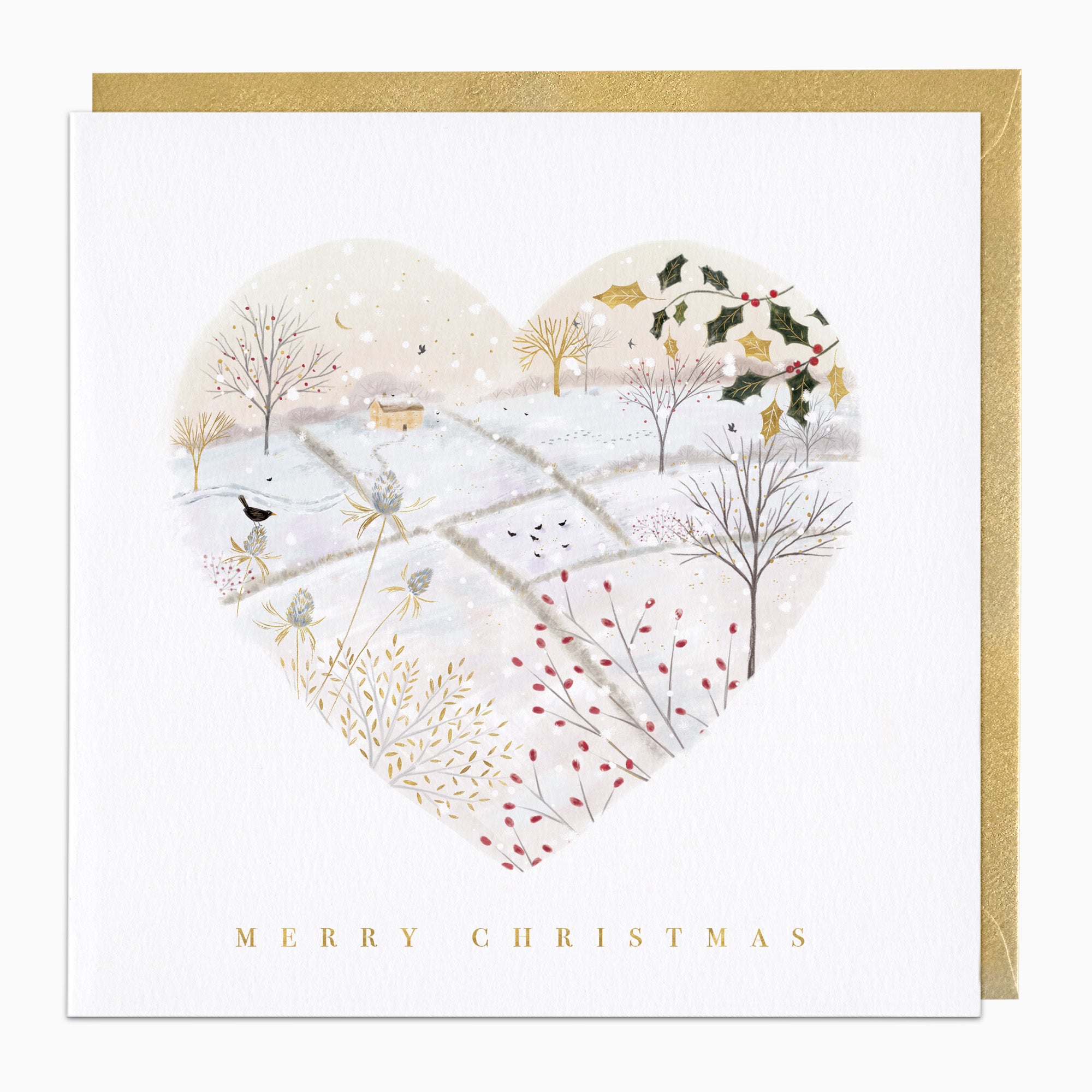 Fields of Heart Christmas Card - Whistlefish