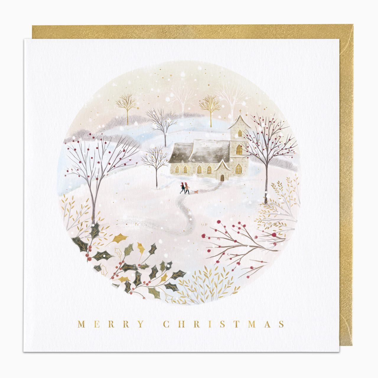 Church Circle Christmas Card - Whistlefish