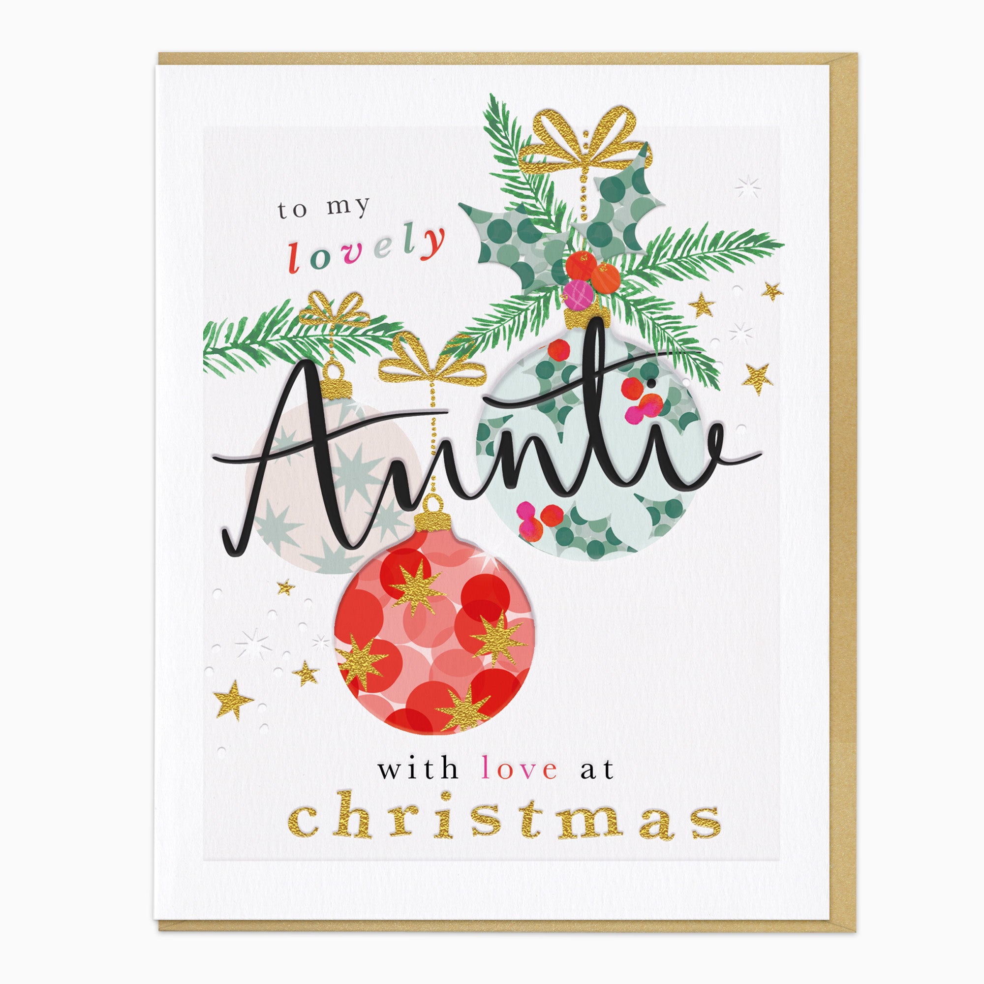 ZA279 - Lovely Auntie Christmas Card