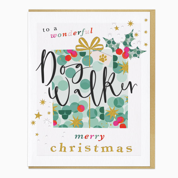 ZA283 - Wonderful Dog Walker Christmas Card