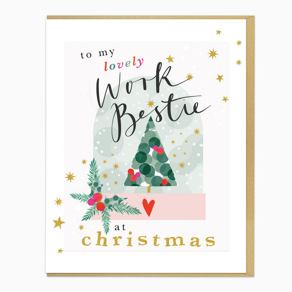 ZA284 - Lovely Work Bestie Christmas Card