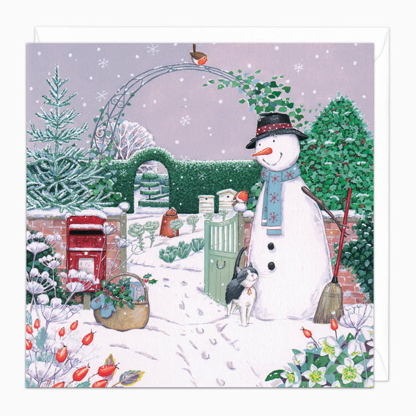 ZA286 - Snowman Garden Christmas Card