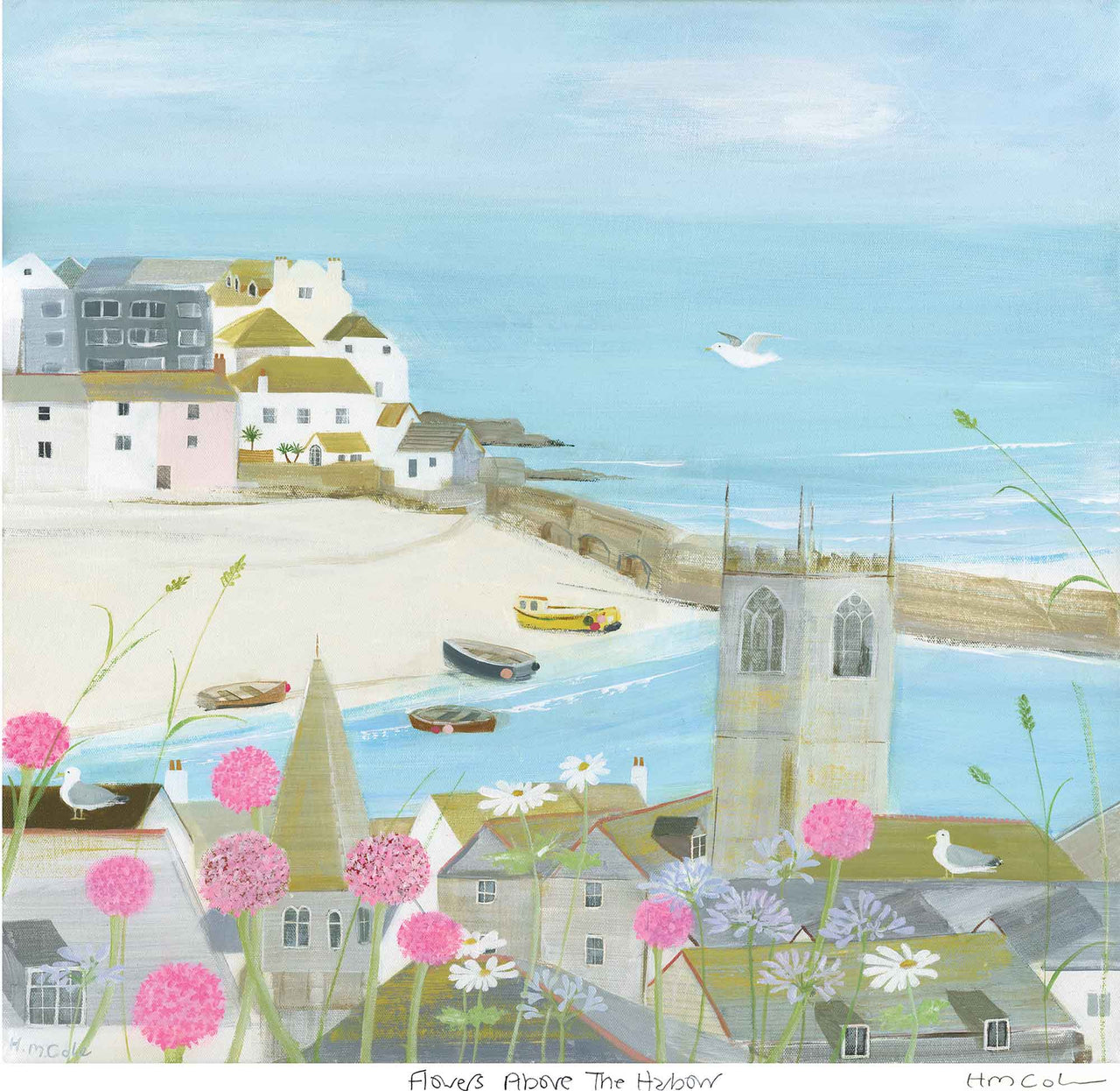 Print-HC327P - Above The Harbour Art Print-Hannah Cole