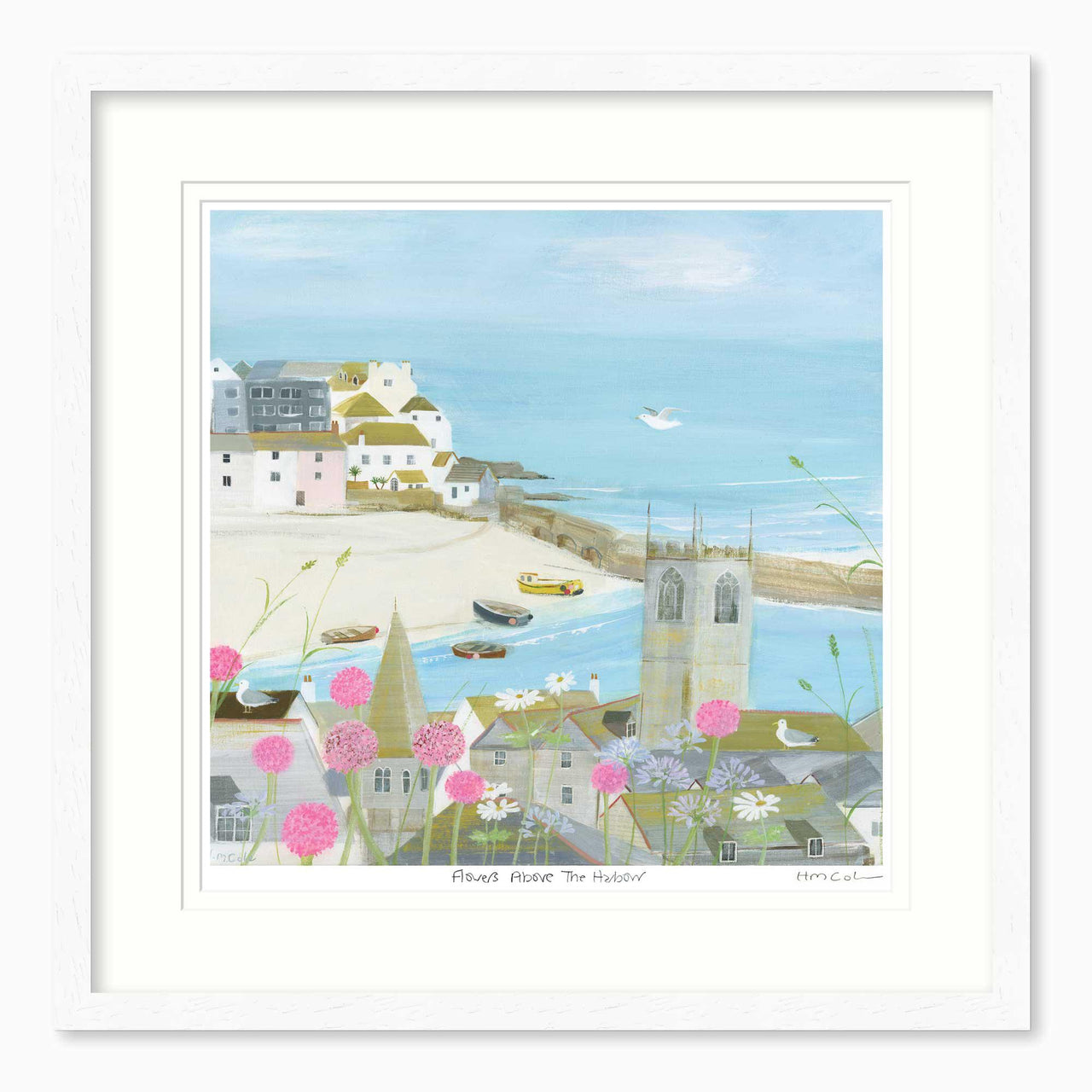 Framed Print-HC327F - Above The Harbour Framed Print-Hannah Cole