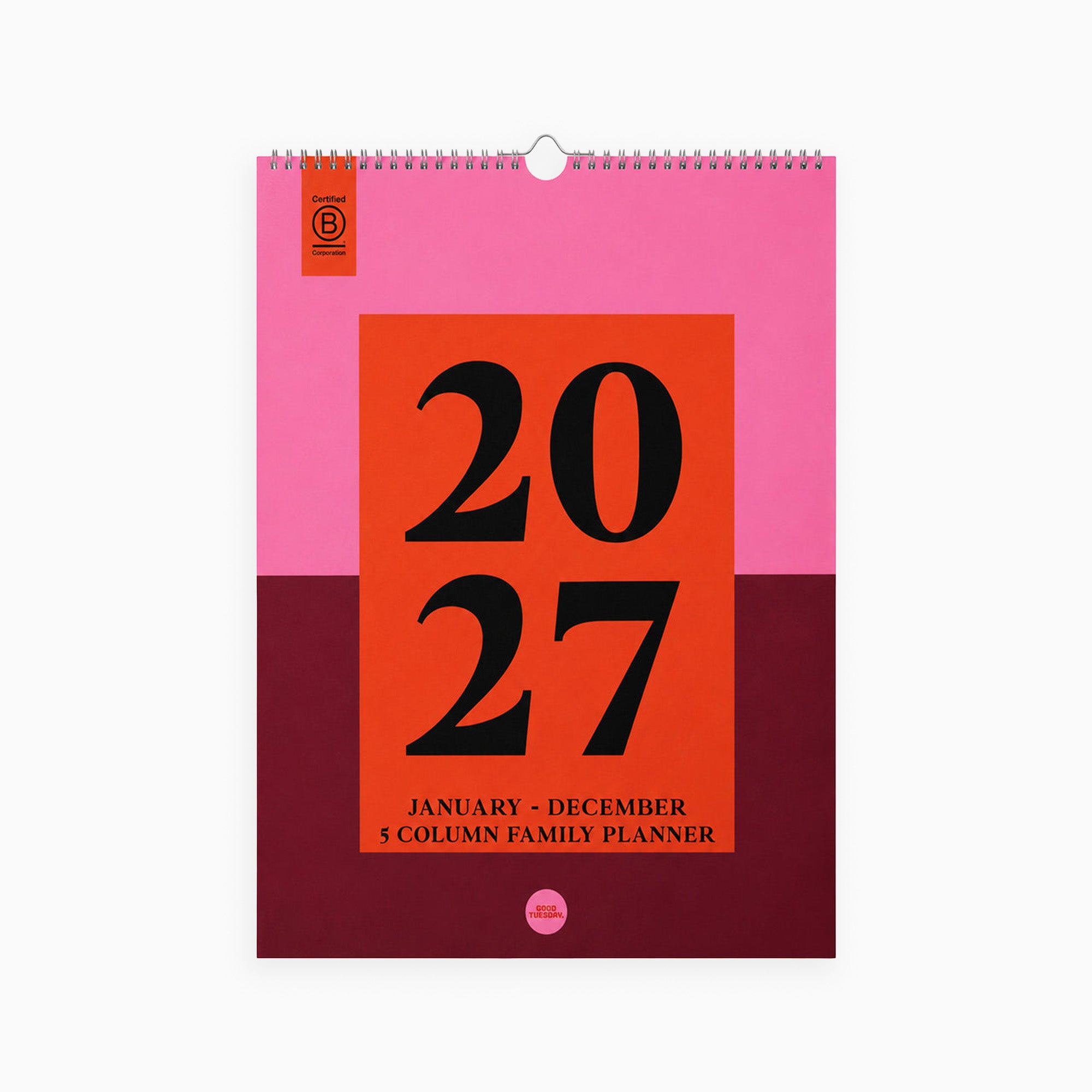 Calendar-CAL-FP-A3-BBC - 2027 Bold Block A3 Family Calendar-Good Tuesday