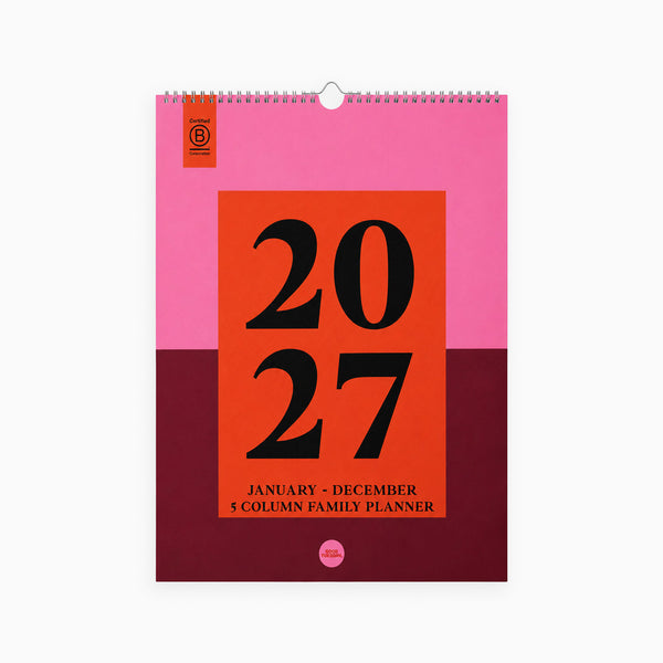 Calendar-CAL-FP-A3-BBC - 2027 Bold Block A3 Family Calendar-Good Tuesday