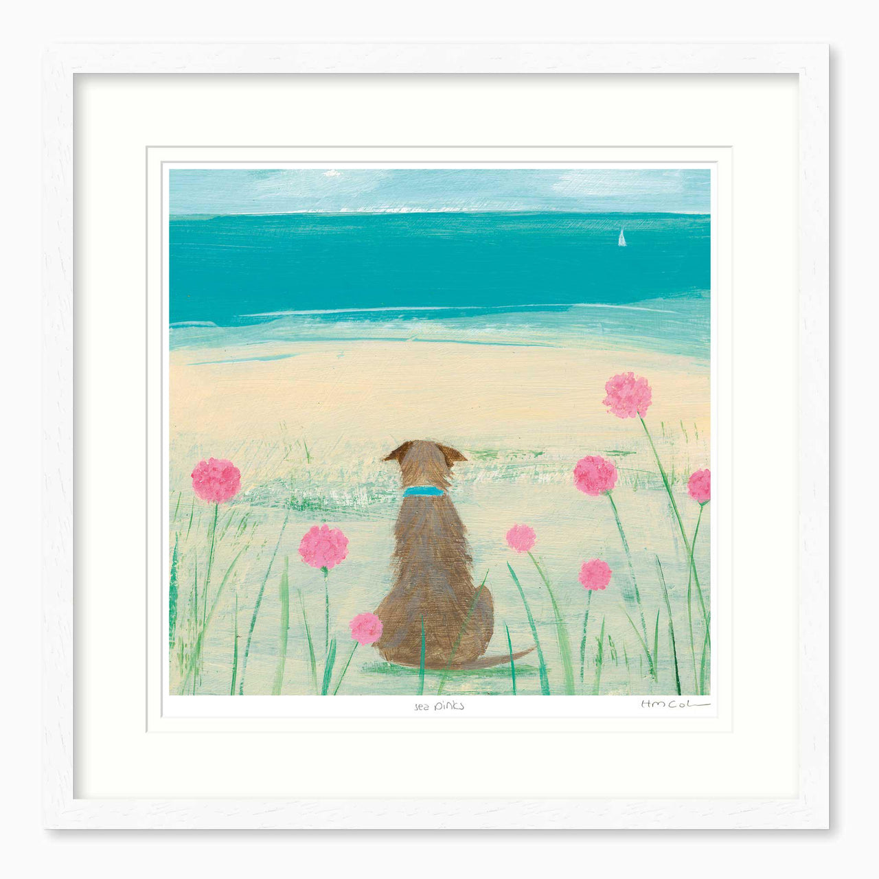 Framed Print-HC329F - Among The Sea Pinks Framed Print-Hannah Cole