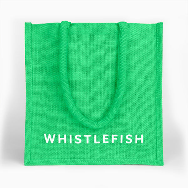 Jute Bag-JB195 - Apple Green Small Jute Bag-Whistlefish