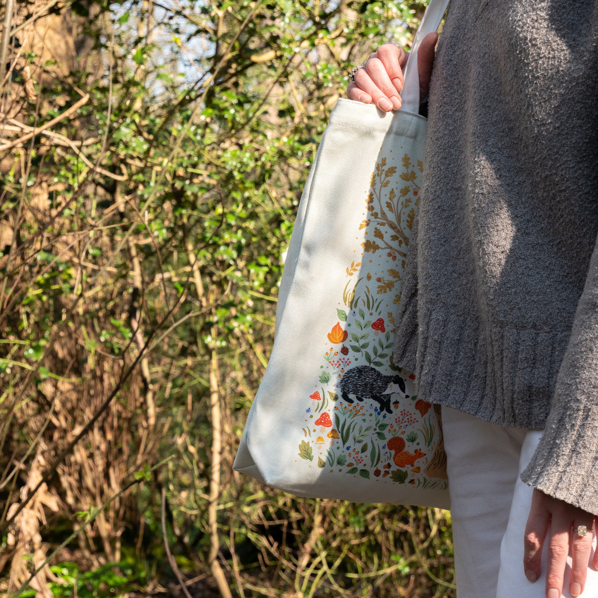 Tote Bag-WTB92 - Autumn Animals Tote Bag-Whistlefish