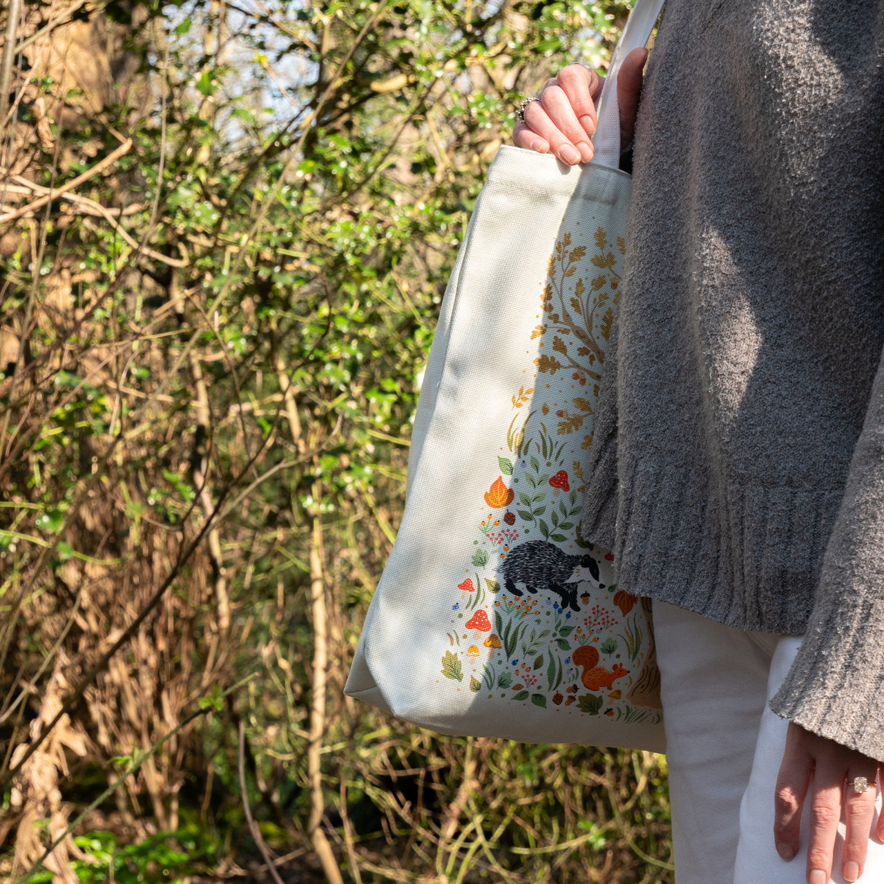Tote Bag-WTB92 - Autumn Animals Tote Bag-Whistlefish