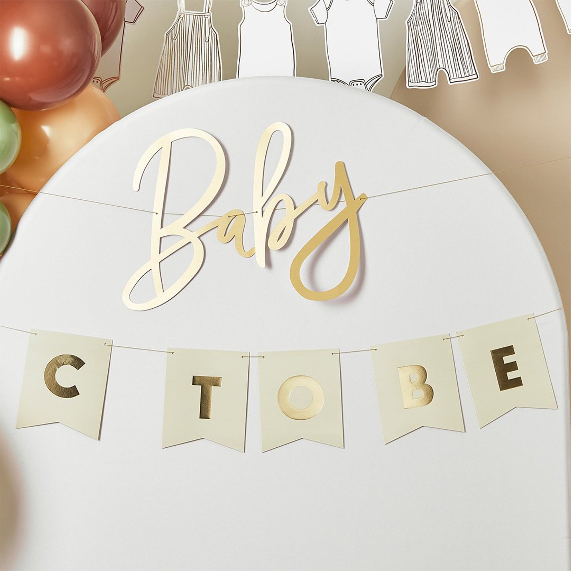 Banner-HBBS200 - Baby To Be Customisable Banner-Hootyballoo