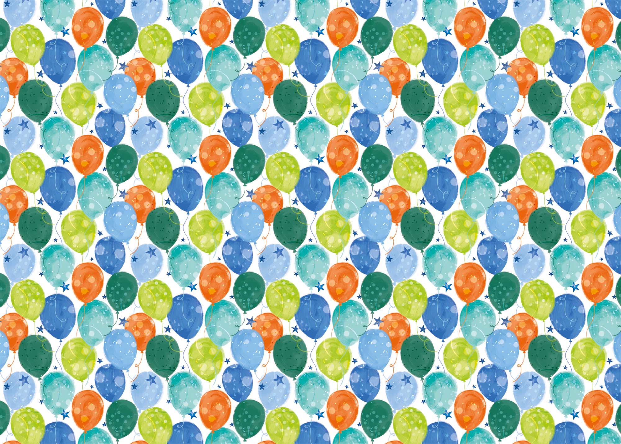 Wrapping Paper - GWP28 - Balloons And Stars Wrapping Paper - Balloons And Stars Wrapping Paper - Whistlefish