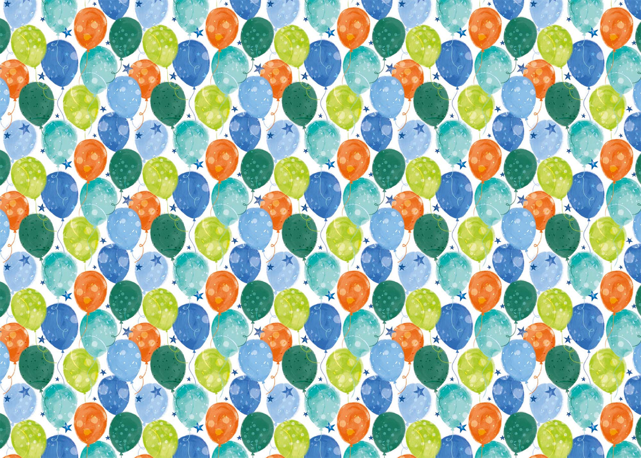 Wrapping Paper - GWP28 - Balloons And Stars Wrapping Paper - Balloons And Stars Wrapping Paper - Whistlefish