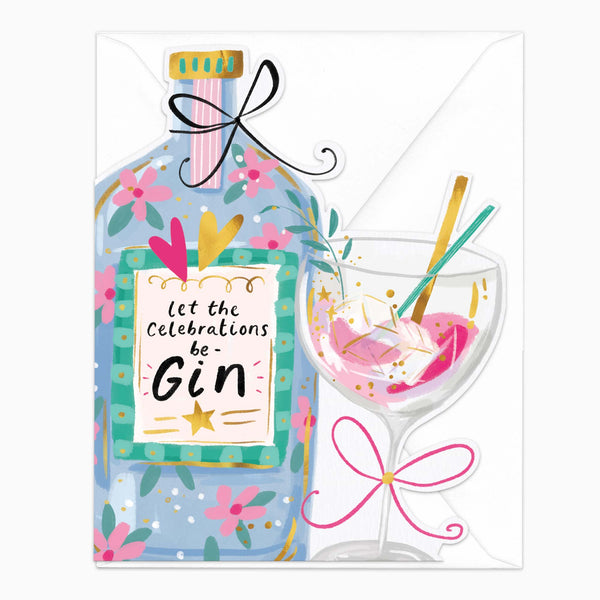 Greeting Card-H230 - Be-Gin Birthday Card-Whistlefish