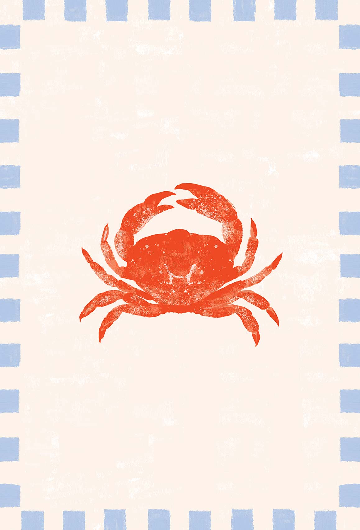 Framed Print-WF1137F - Beach House Crab Large Framed Print-Whistlefish