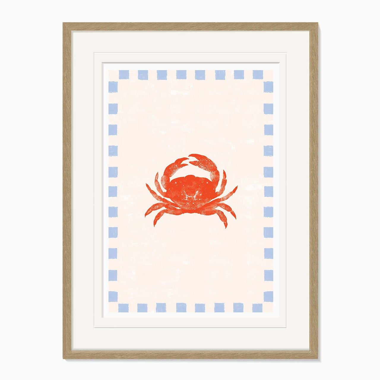 Framed Print-WF1137F - Beach House Crab Large Framed Print-Whistlefish