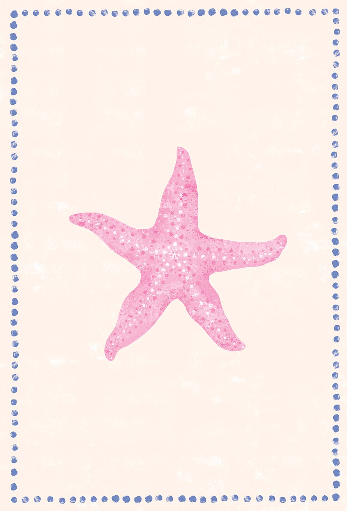 Framed Print-WF1142F - Beach House Starfish Framed Print-Whistlefish